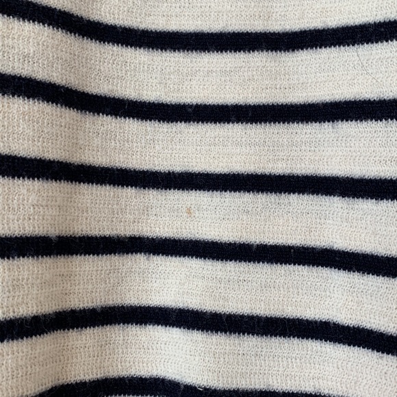 J. Crew Striped Leather Panel Swing Sweater size XS - Picture 5 of 8